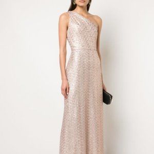 rose gold sequin formal dress
